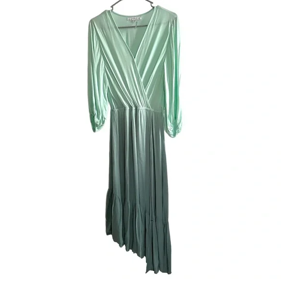 Young Fabulous & Broke | Dresses | Young Fabulous And Broke Ombr Midi Dress  Long Sleeve Green Womens Small | Poshmark
